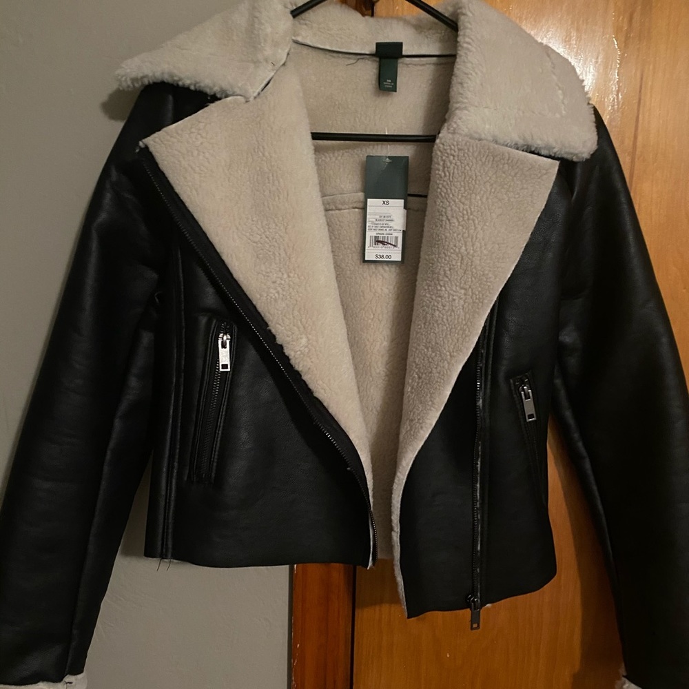 Wild Fable leather jacket with Sherpa